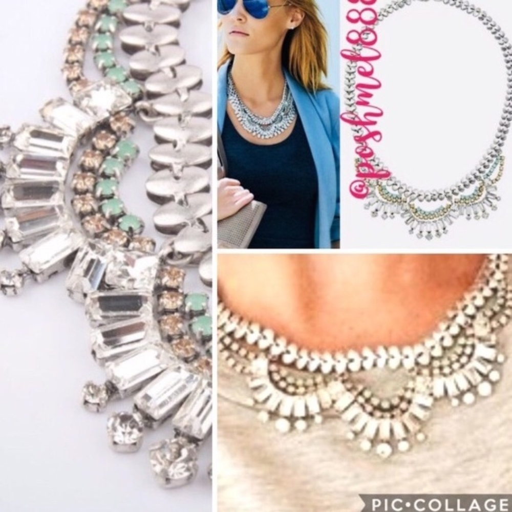Stella & Dot | Vintage Belle Crystal + Silver Jeweled Necklace - Picture 9 of 9